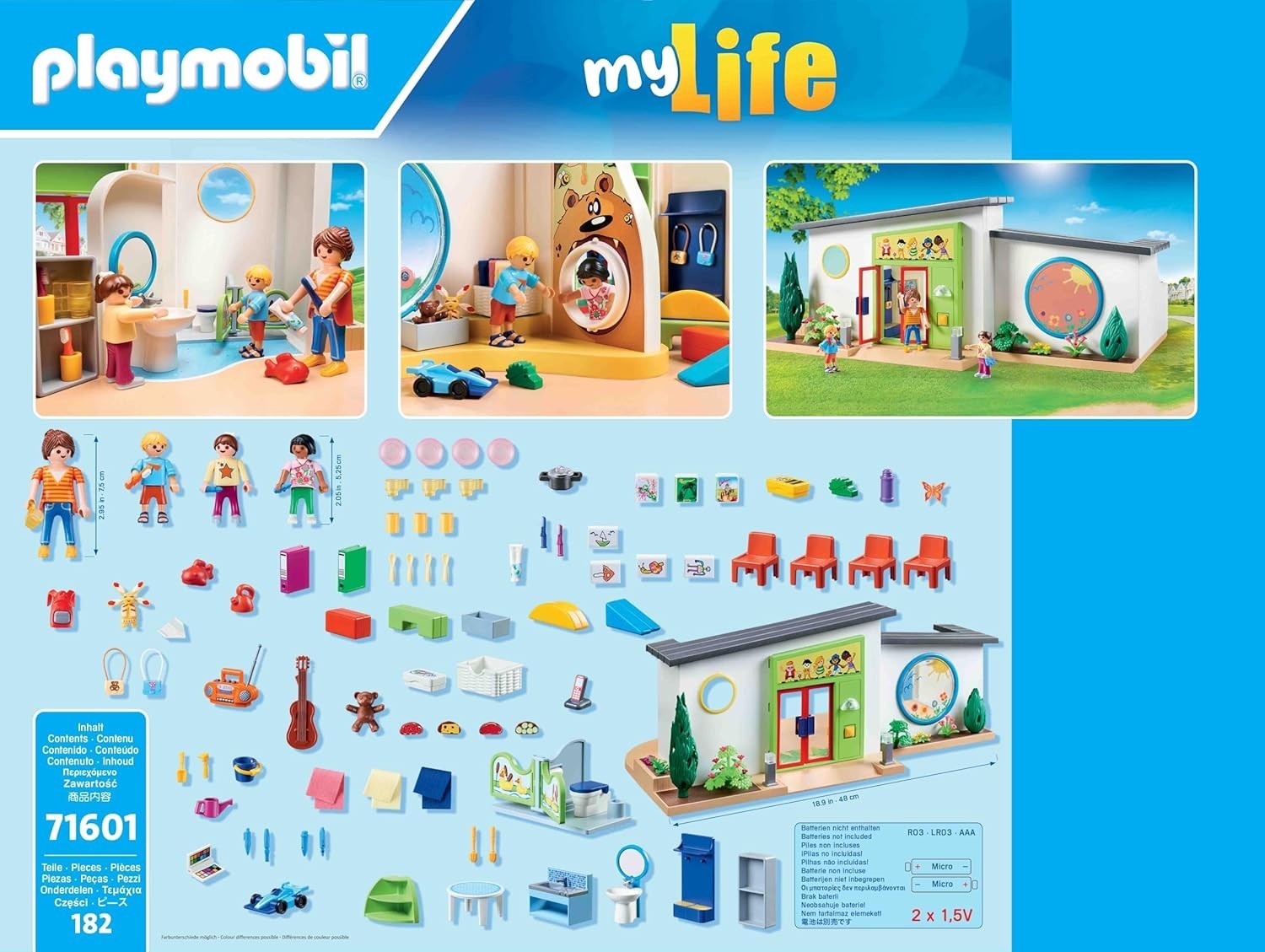 PLAYMOBIL My life Centre de Loisirs 71601 / Maternelle Fille jeu jouet NOEL