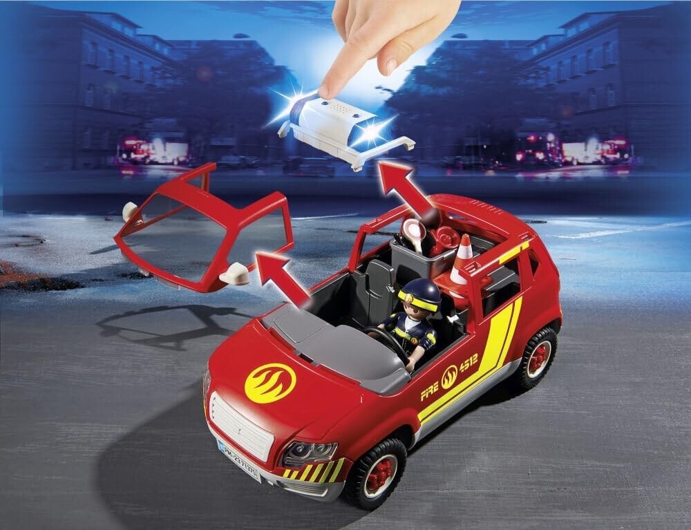 PLAYMOBIL Véhicule de pompiers avec son et lumières 71375 / ENFANT jouet NEUF