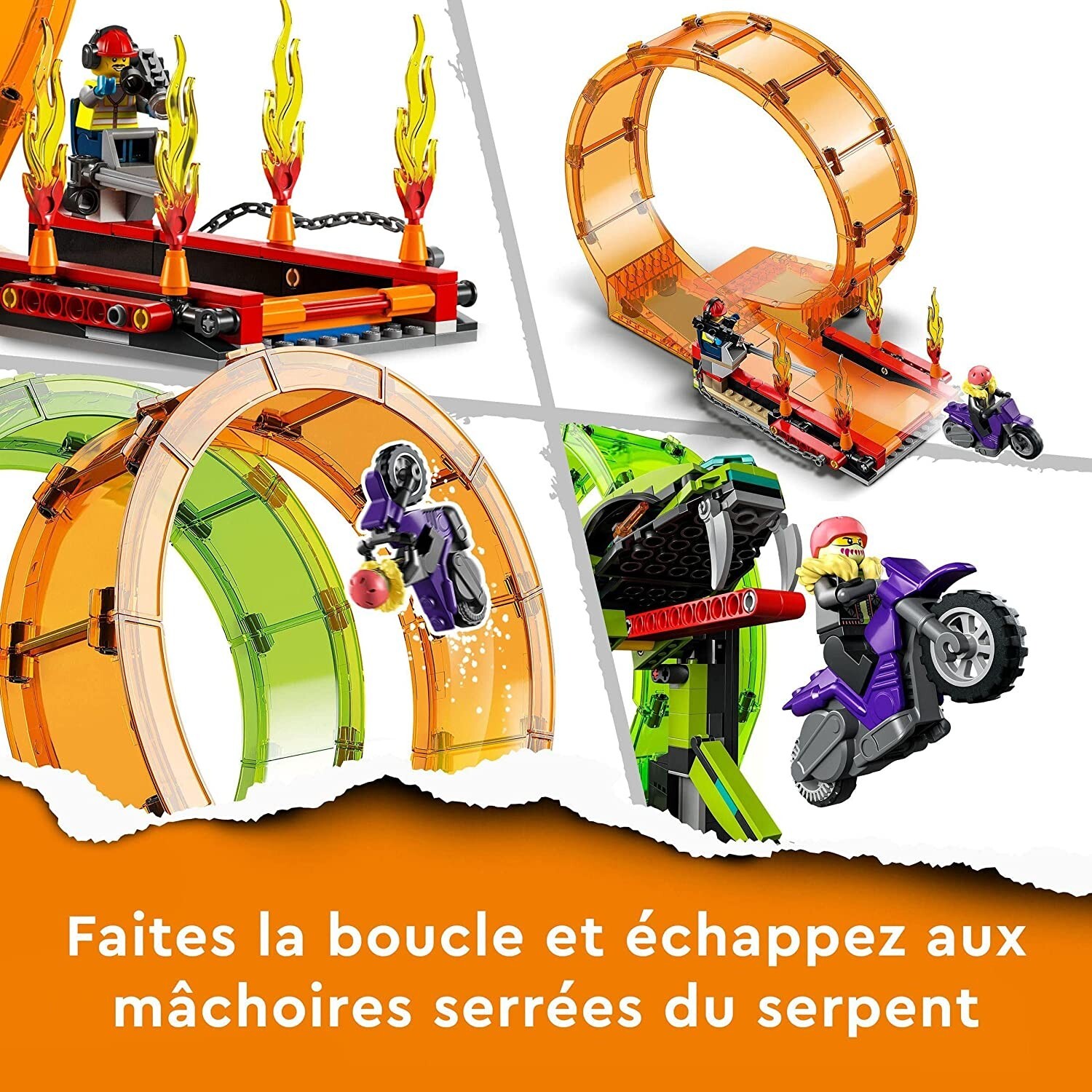 LEGO City L’Arène de Cascade avec Double Looping 60339 /Monster Truck Jouet NOEL