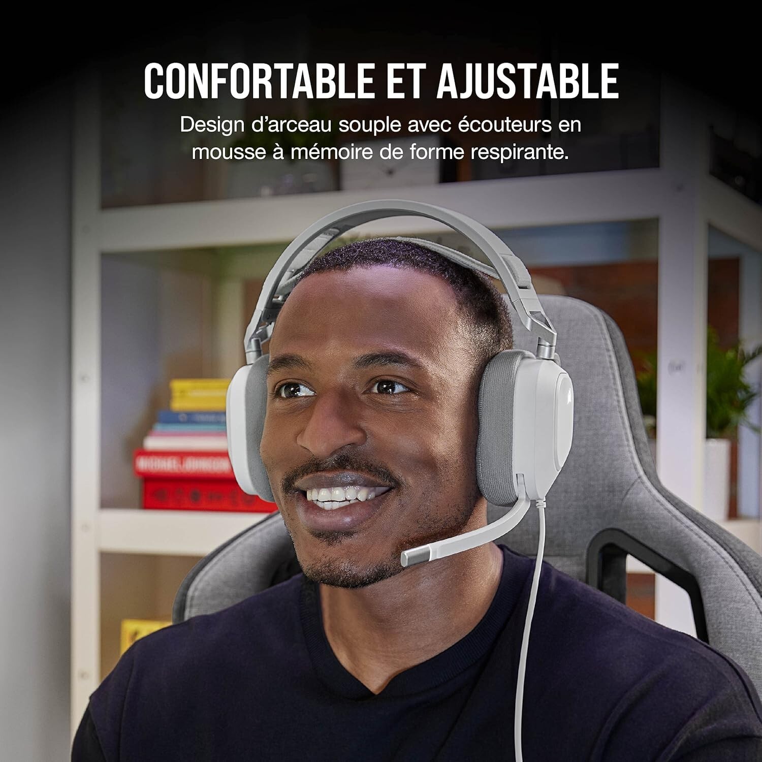 Corsair HS80 RGB USB Casque Gaming Filaire Premium Dolby Son Surround 7.1 / NEUF