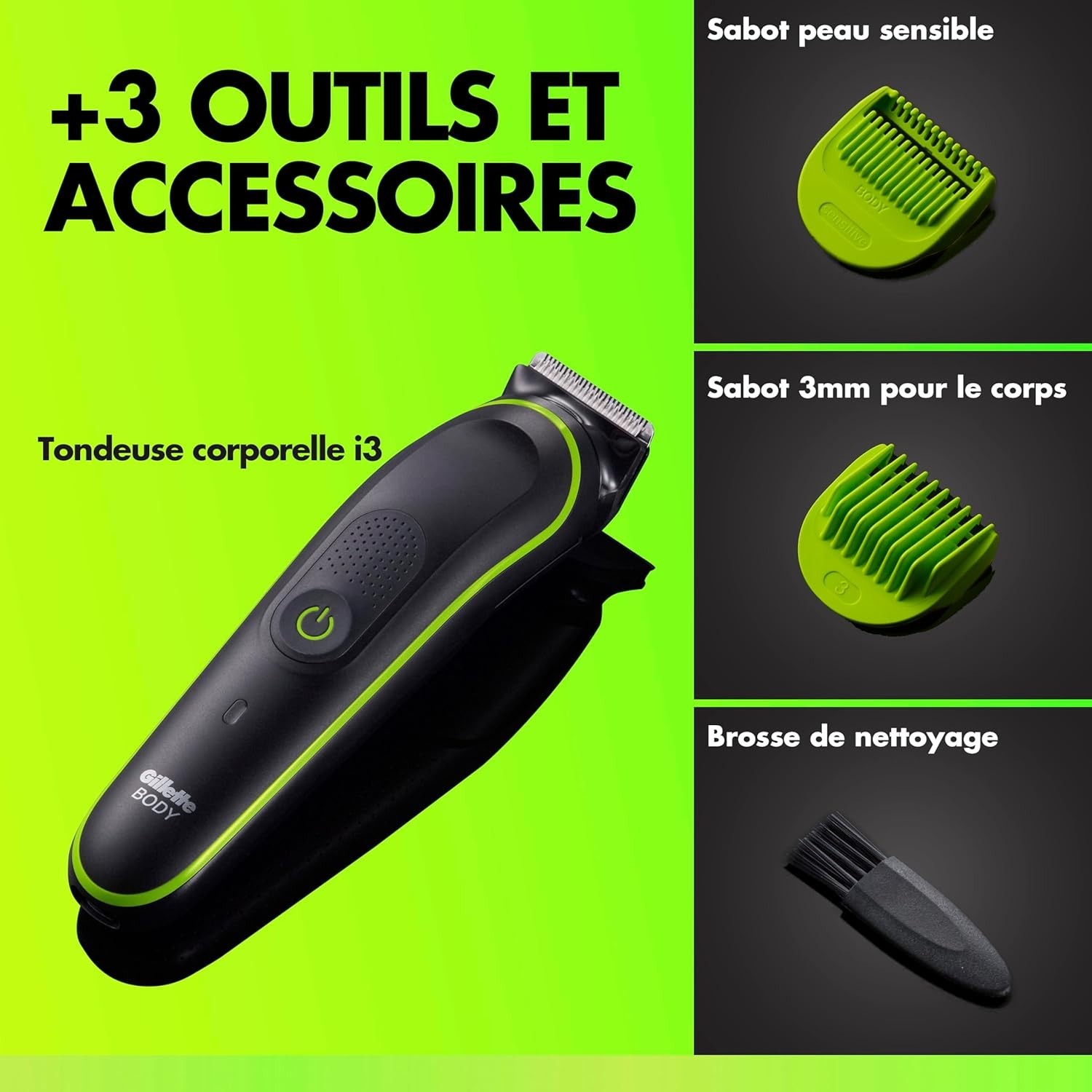 Tondeuse Corps Rasoir Electrique Homme GILLETTE Labs Body Plus Intimate I3