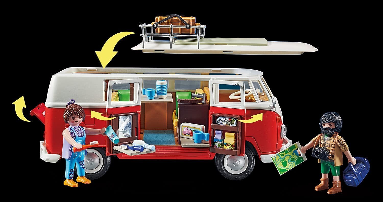PLAYMOBIL Volkswagen T1 Camping Car Bus 70176 / Enfant Fille Jeu Jouet NOEL
