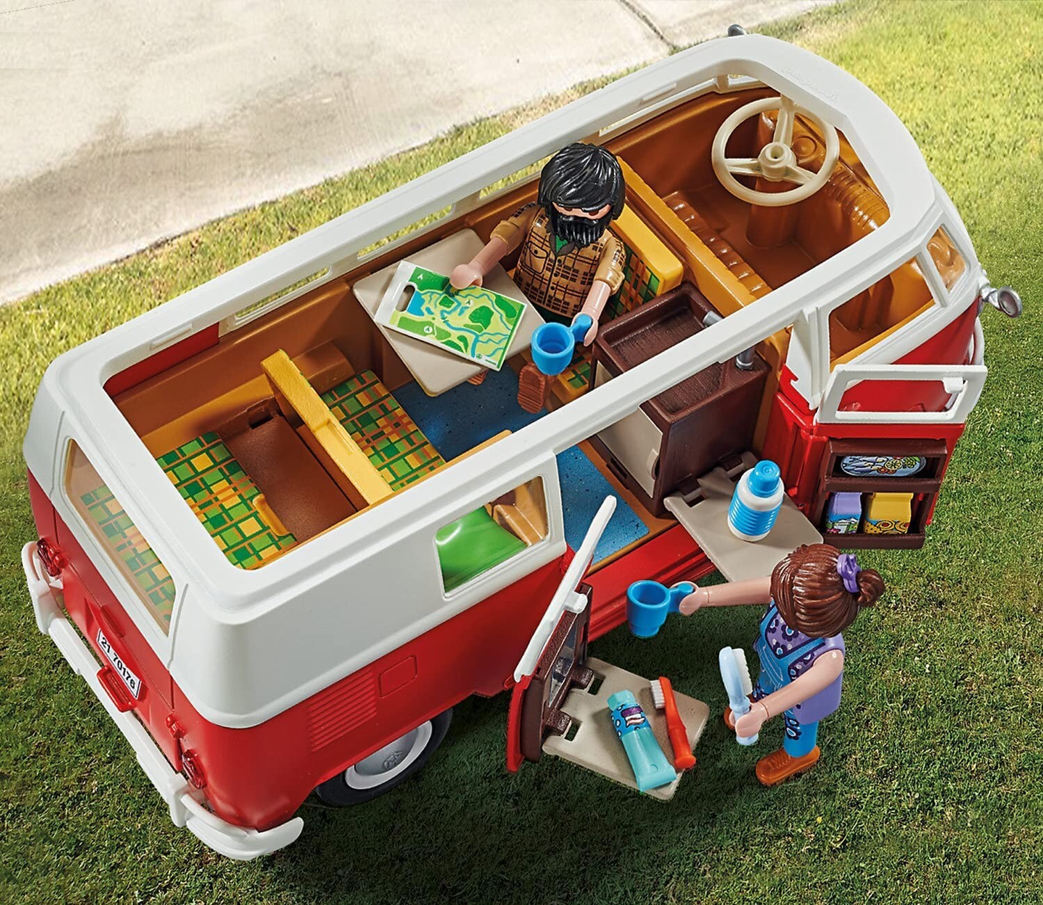 PLAYMOBIL Volkswagen T1 Camping Car Bus 70176 / Enfant Fille Jeu Jouet NOEL