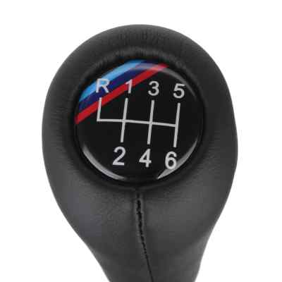 Pommeau levier de vitesse 6 cuir BMW Motorsport Série 5 E34 E39 E60 E61 X1 X3 X5