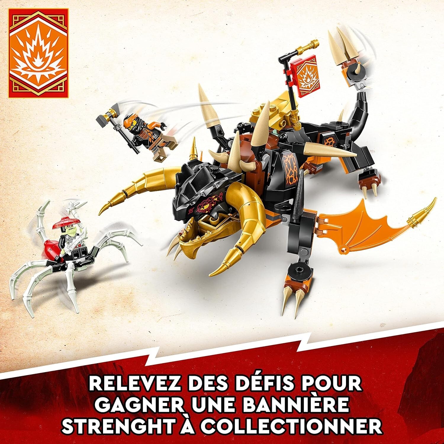 LEGO Ninjago Le Dragon de Terre de Cole – Évolution 71782 / Jeu jeux NEUF