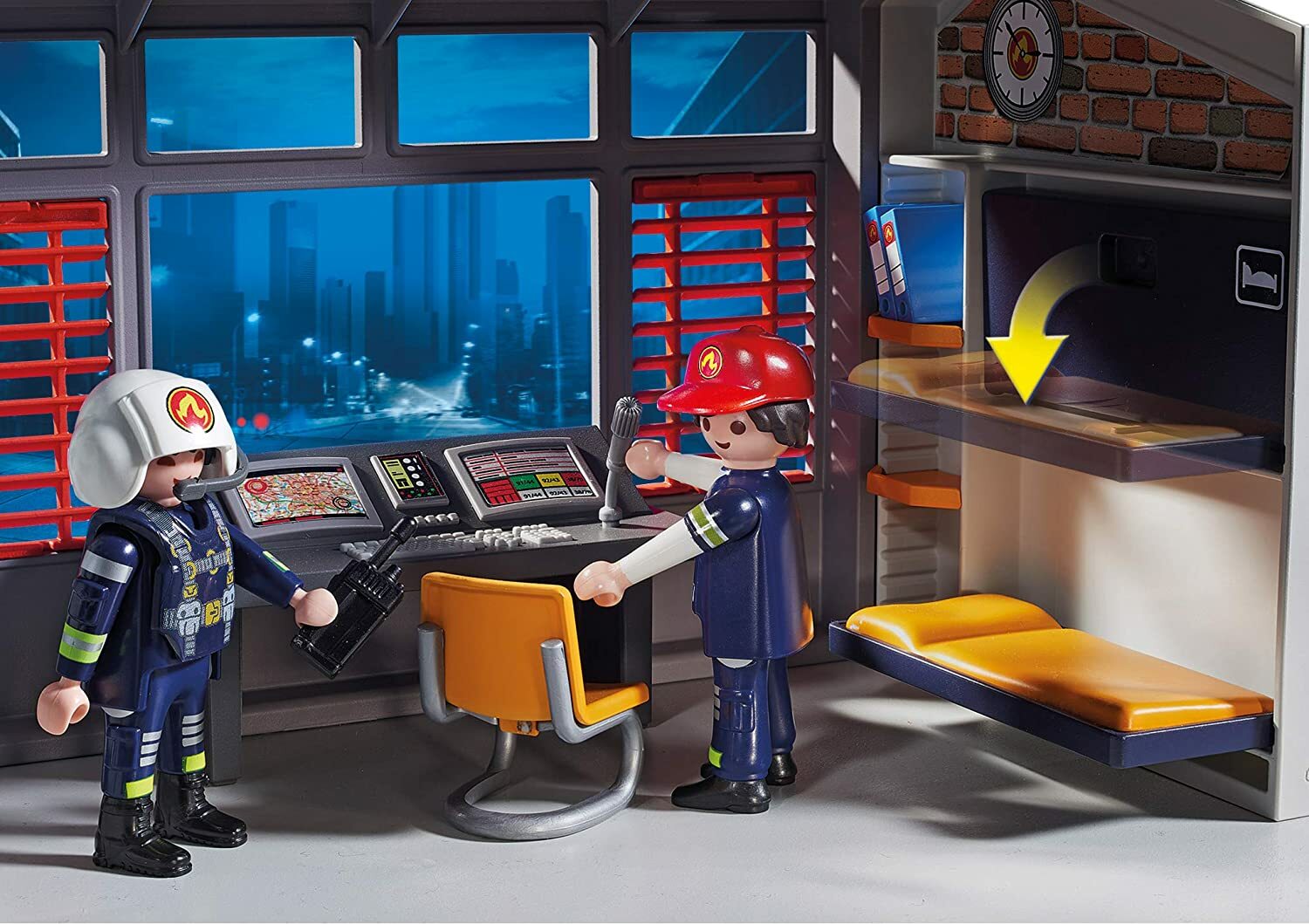 PLAYMOBIL Caserne de Pompiers avec Hélicoptère 9462 / Enfant jeu jouet NOEL