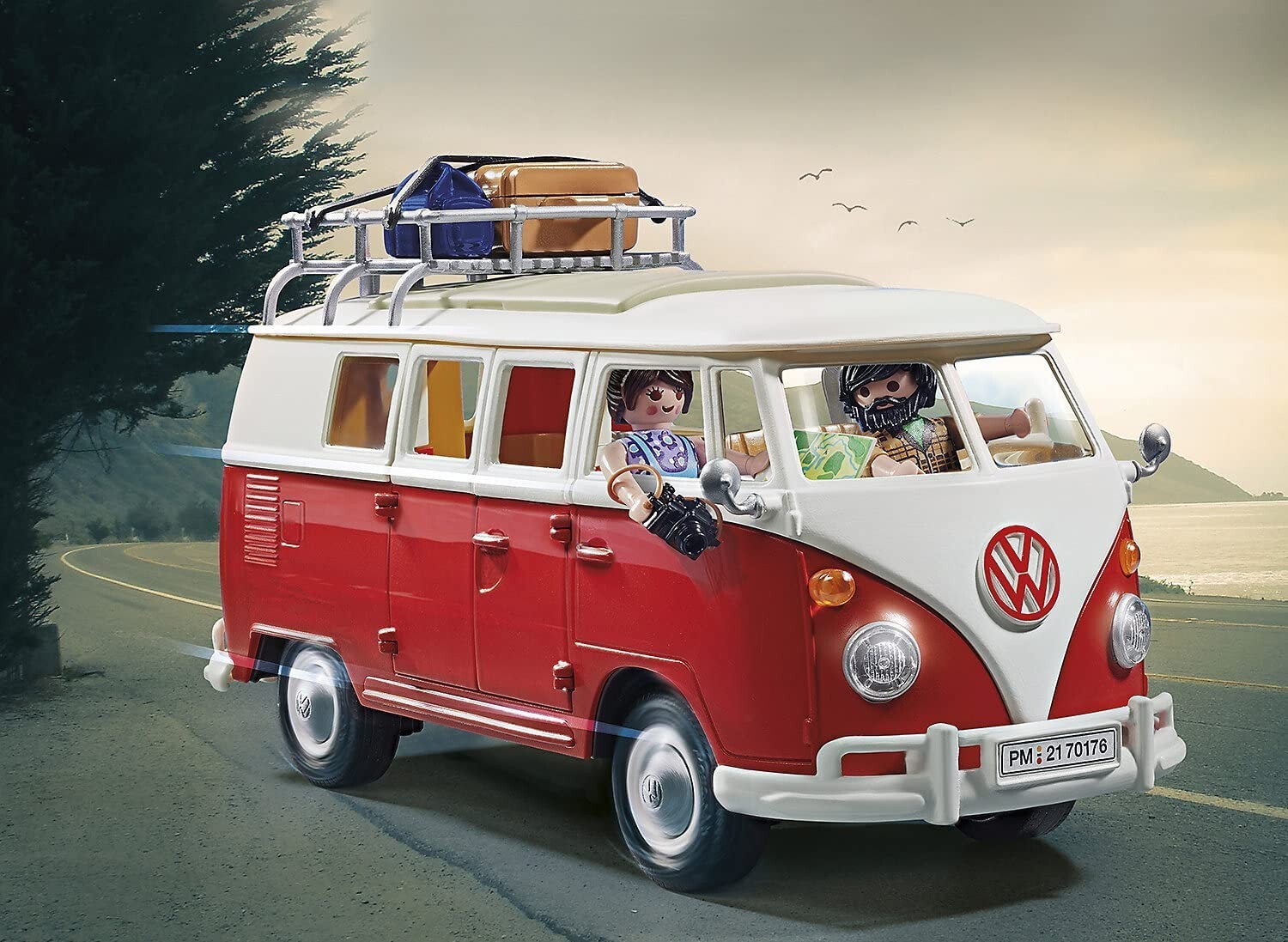 PLAYMOBIL Volkswagen T1 Camping Car Bus 70176 / Enfant Fille Jeu Jouet NOEL
