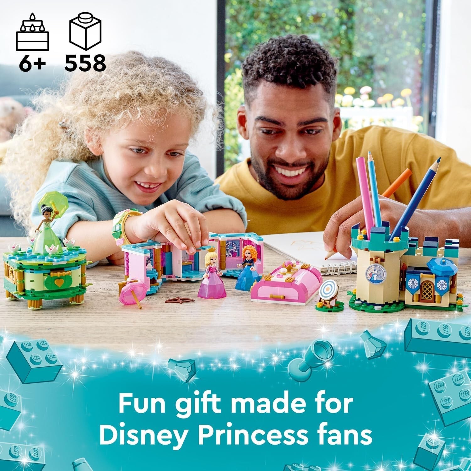 LEGO Disney Princesse Les créations enchantées d’Aurore Mérida et Tiana 43203