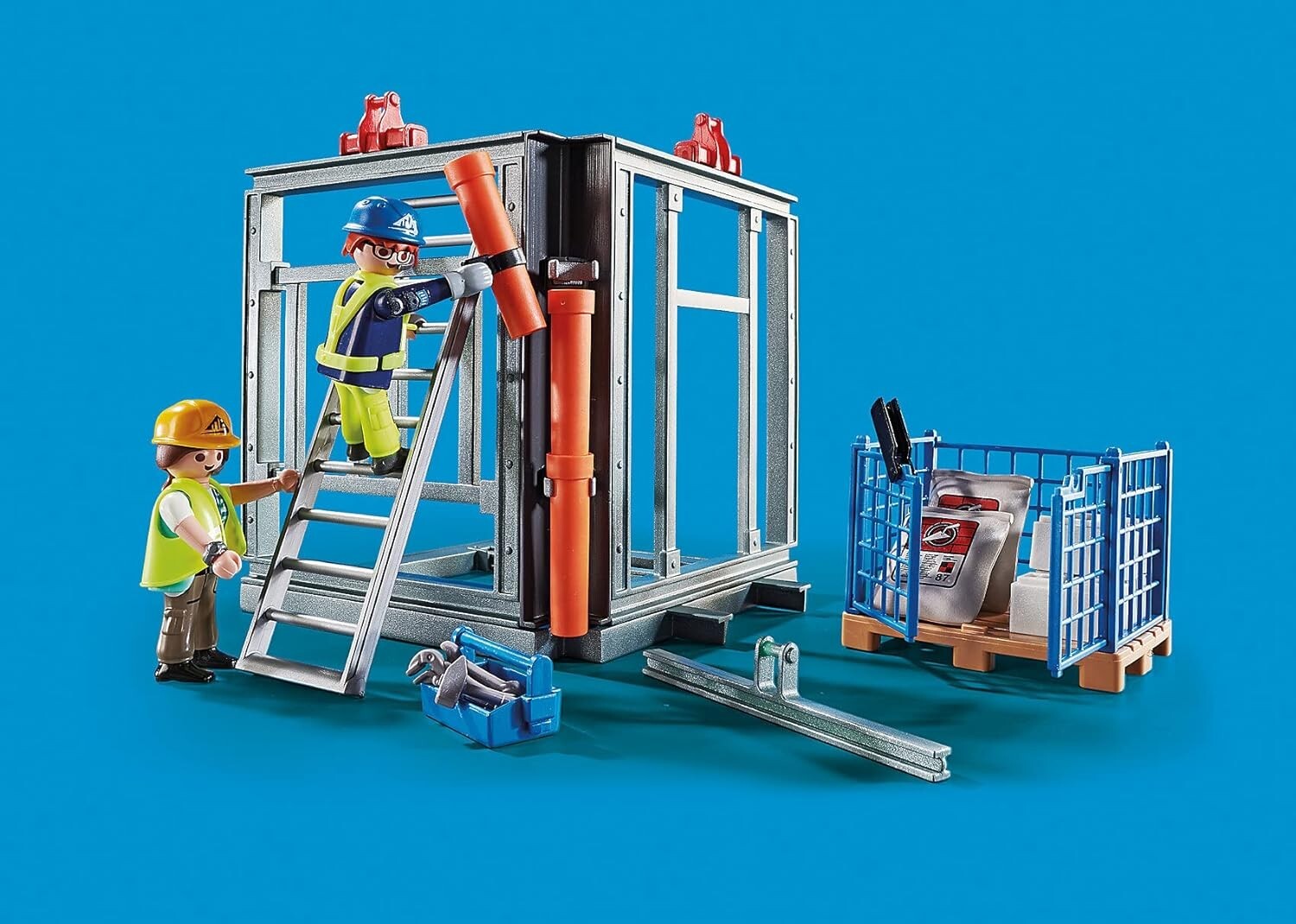 PLAYMOBIL City action Grue Radio-commandée avec Mur de Construction 70441 / NOEL