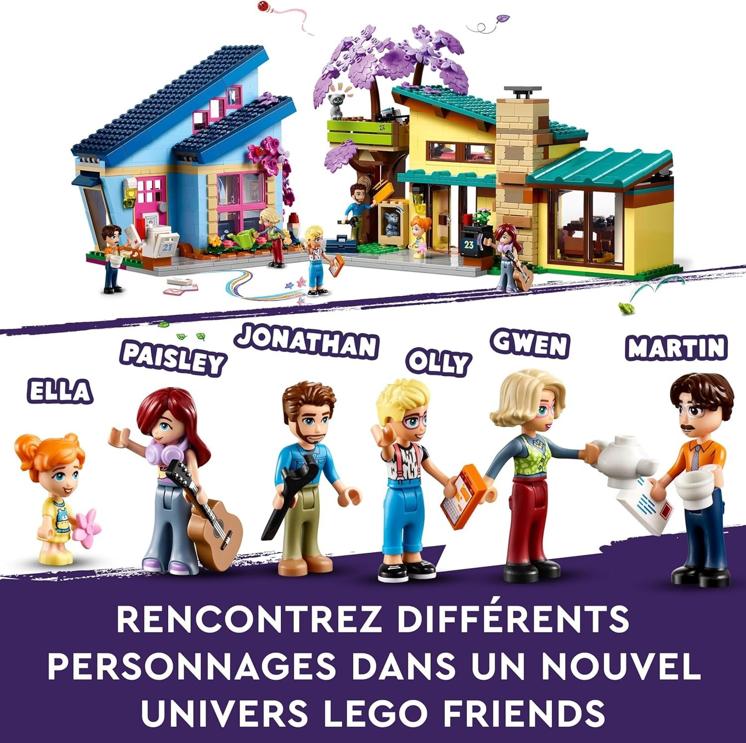 LEGO Friends Les maisons familiales d’Olly et de Paisley 42620 / Jouet NOEL