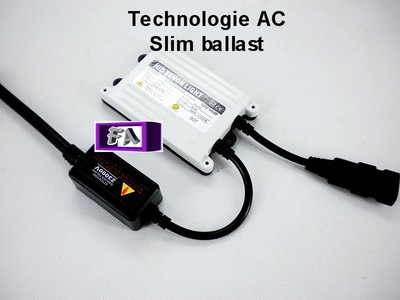 Kit de conversion feux Xenon HID 8000K 55W H3 ampoules slim ballast / Luxe : AC