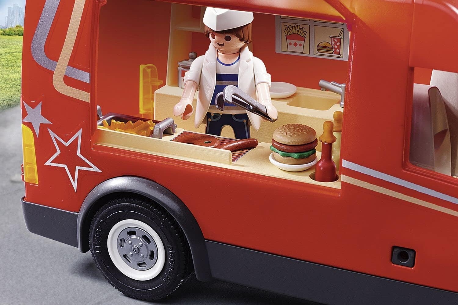 PLAYMOBIL City Life - Food Truck 5677 / Hamburger Frite Enfant Fille Garçon NOEL