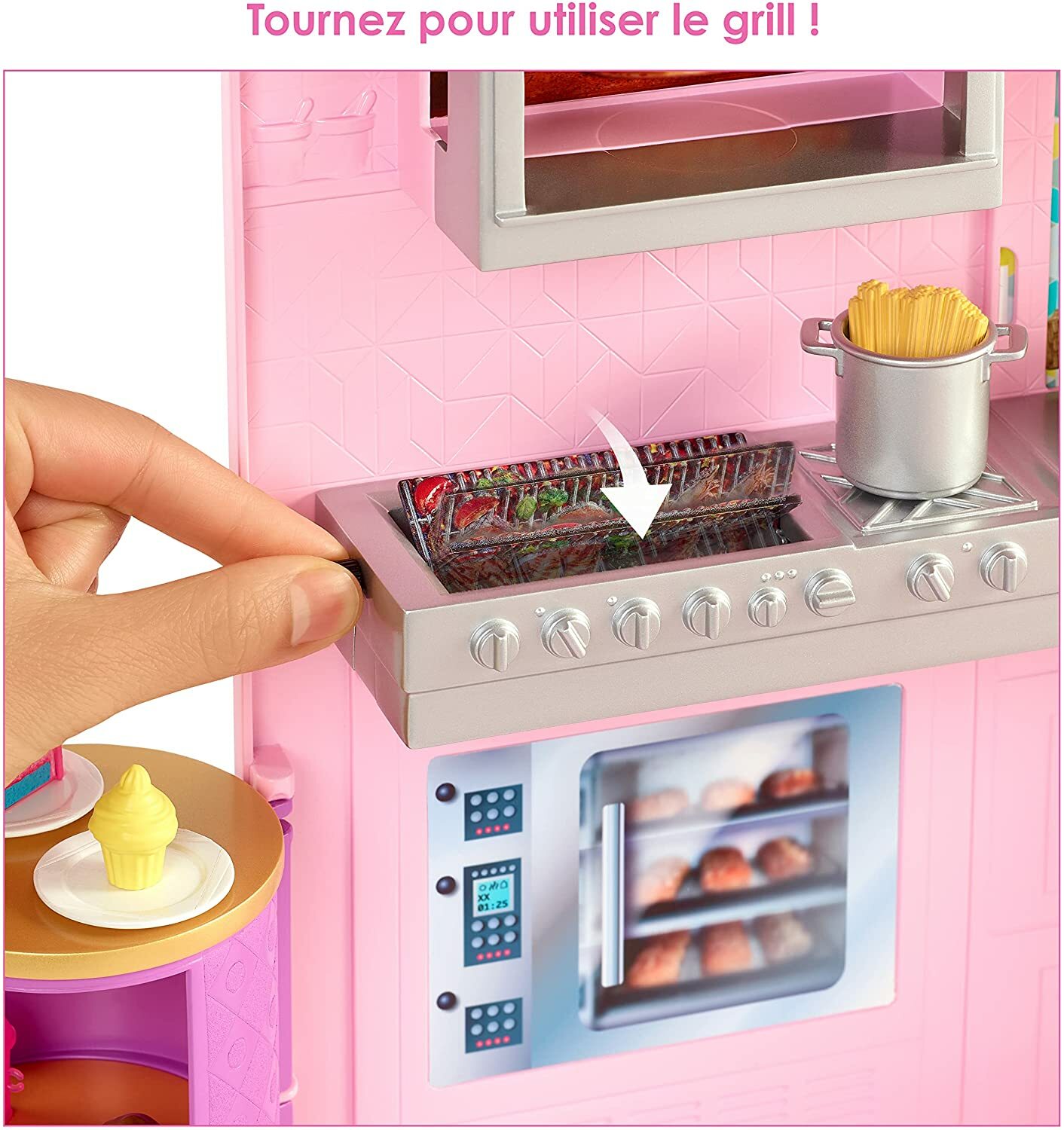 BARBIE Restaurant avec une poupée incluse / 30 accessoires Fille Jeux jouet NOEL