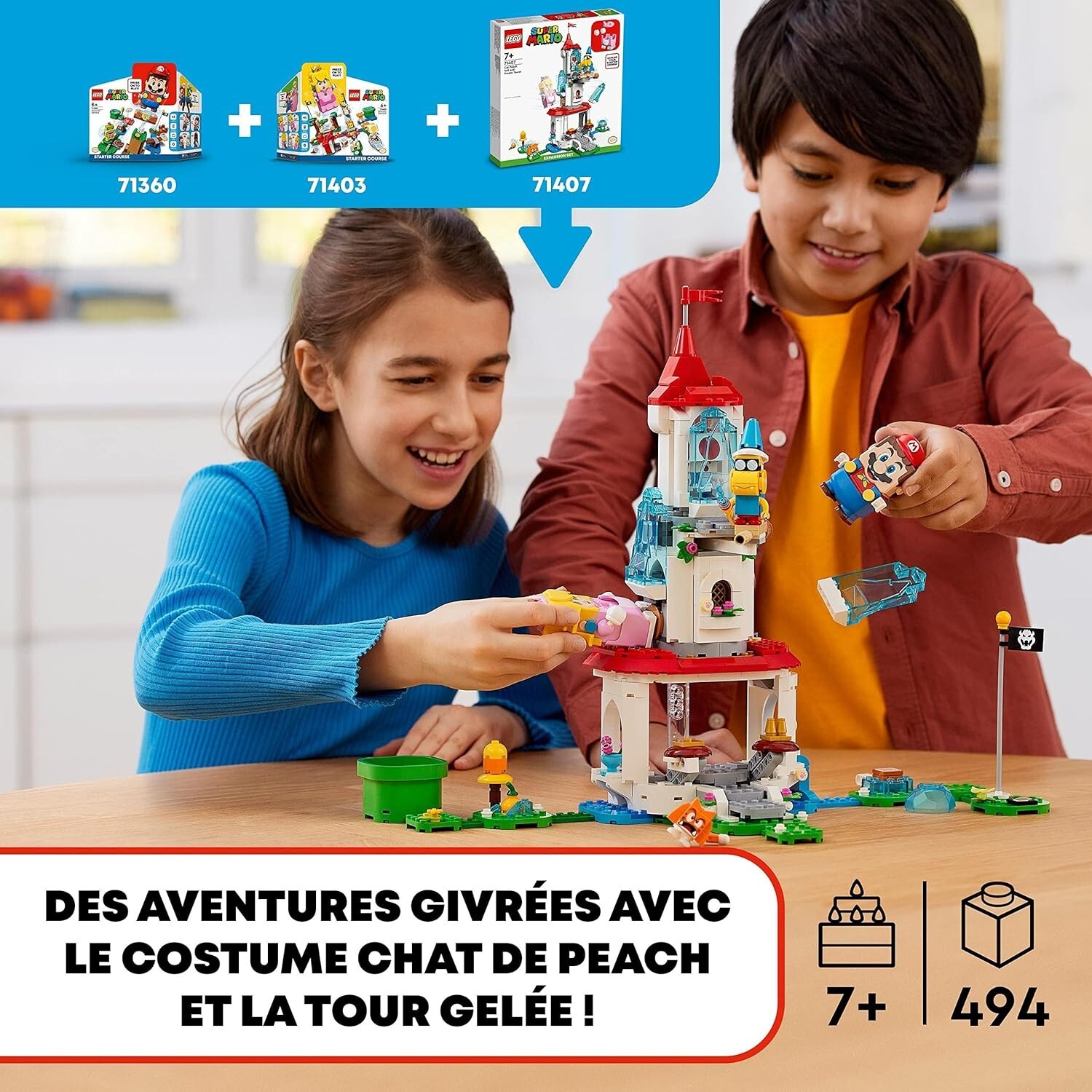 LEGO Super Mario Ensemble d’Extension La Tour Gelée et Le Costume de Peach 71407