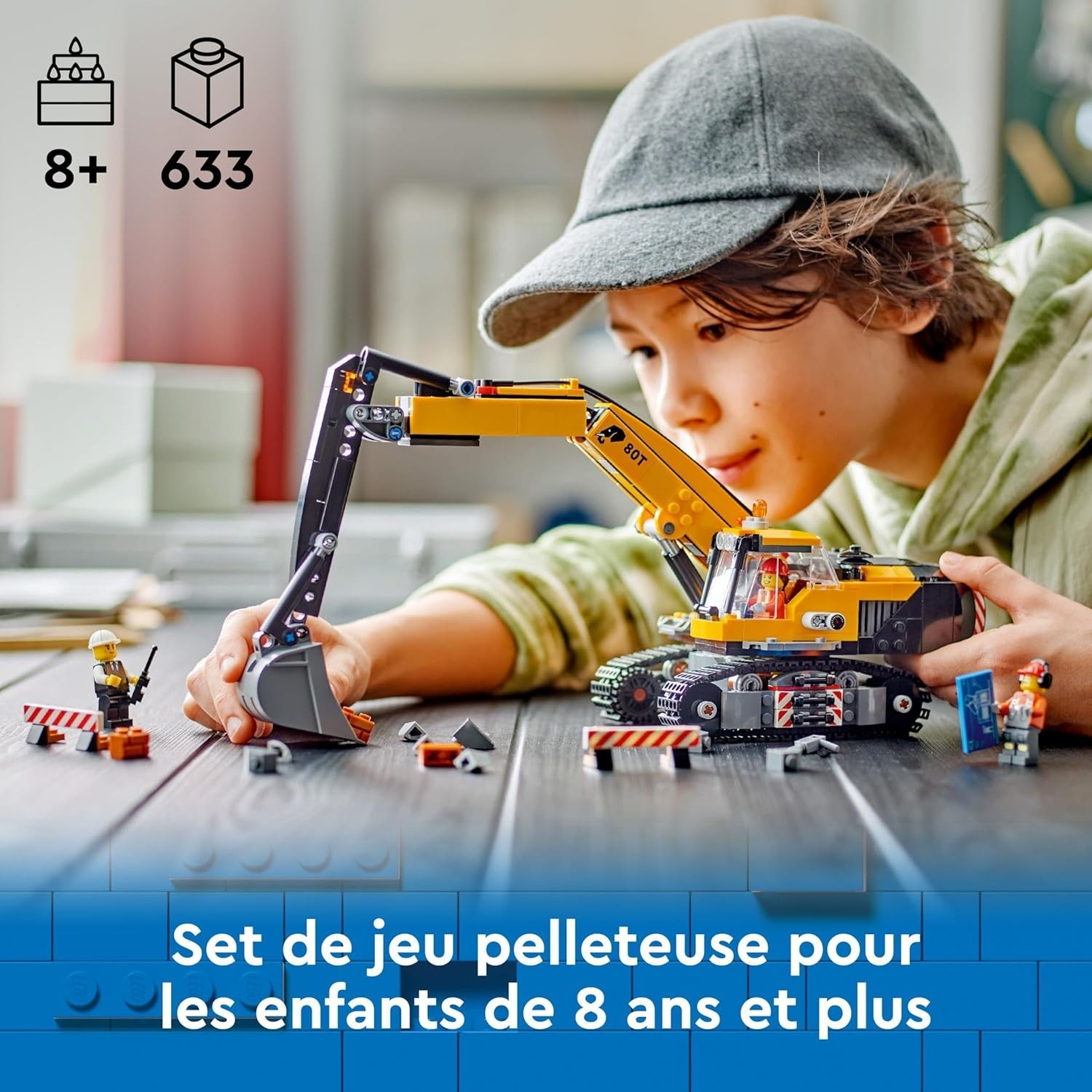 LEGO City La Pelleteuse de Chantier Jaune 60420 / Travaux Enfant NOEL