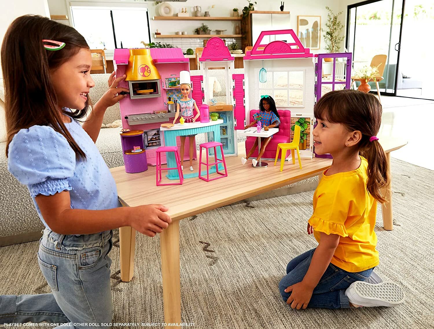 BARBIE Restaurant avec une poupée incluse / 30 accessoires Fille Jeux jouet NOEL