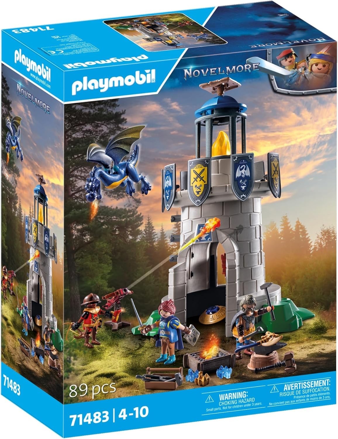 PLAYMOBIL Tourelle des chevaliers de Novelmore avec dragon 71483 / Jouet NOEL