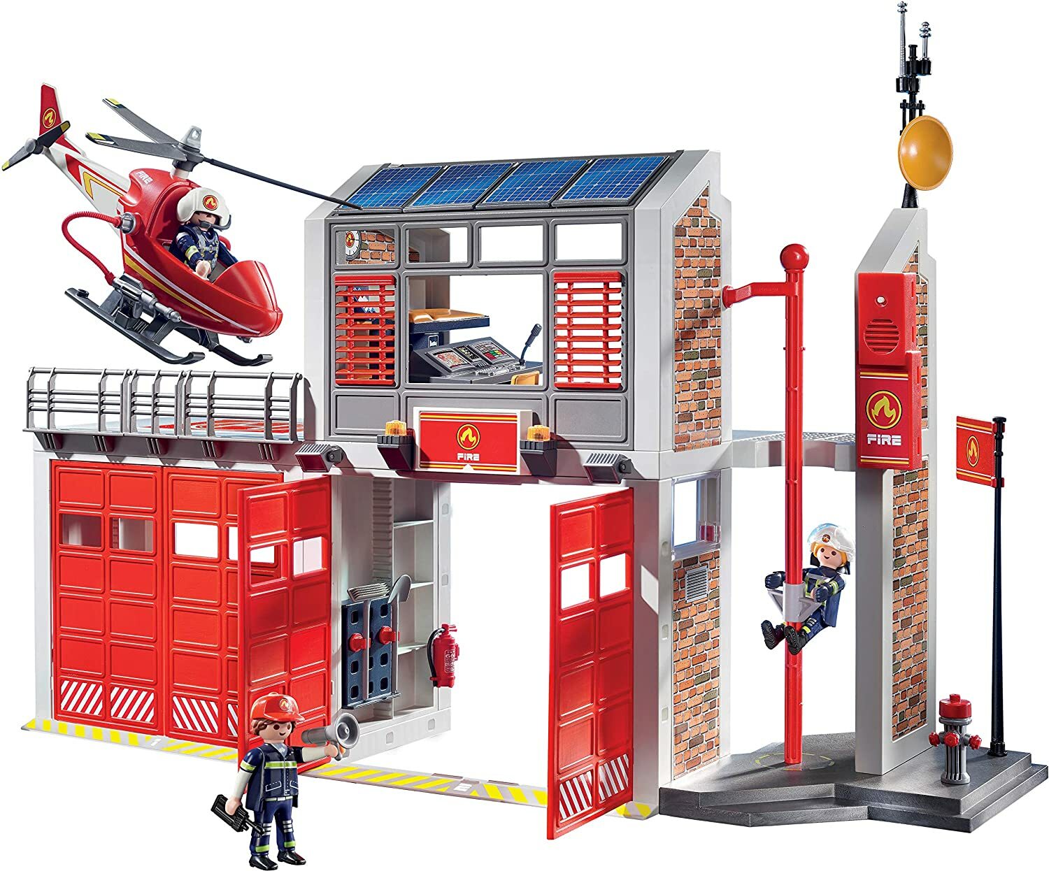 PLAYMOBIL Caserne de Pompiers avec Hélicoptère 9462 / Enfant jeu jouet NOEL